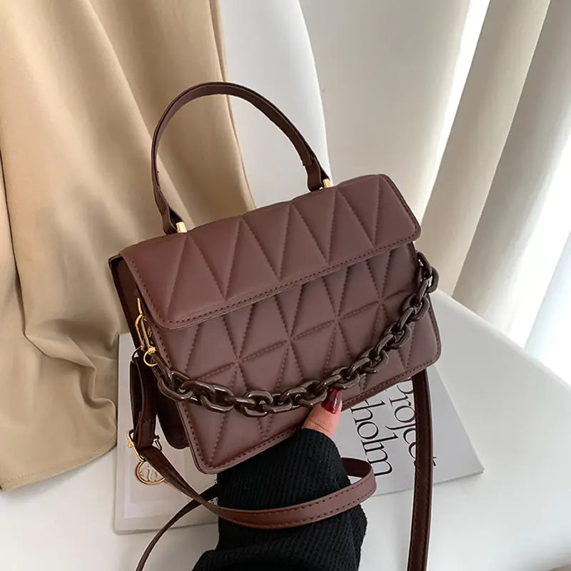 Trendy Plaid Fashion Shoulder Bag