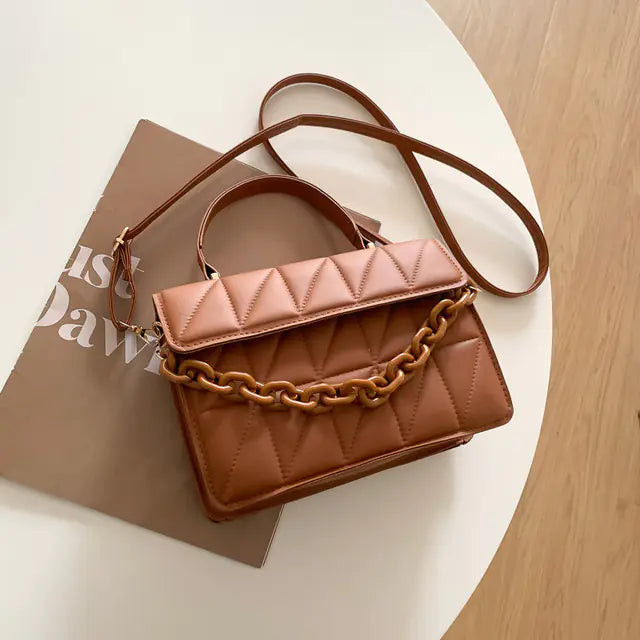 Trendy Plaid Fashion Shoulder Bag