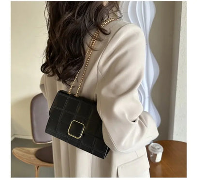 Vintage Chic Checkered Crossbody