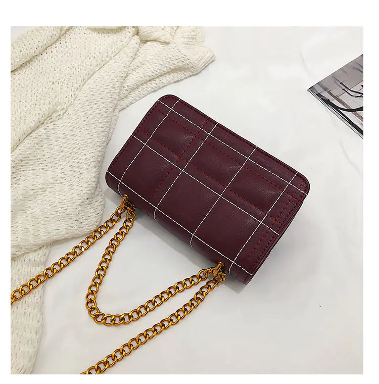 Vintage Chic Checkered Crossbody