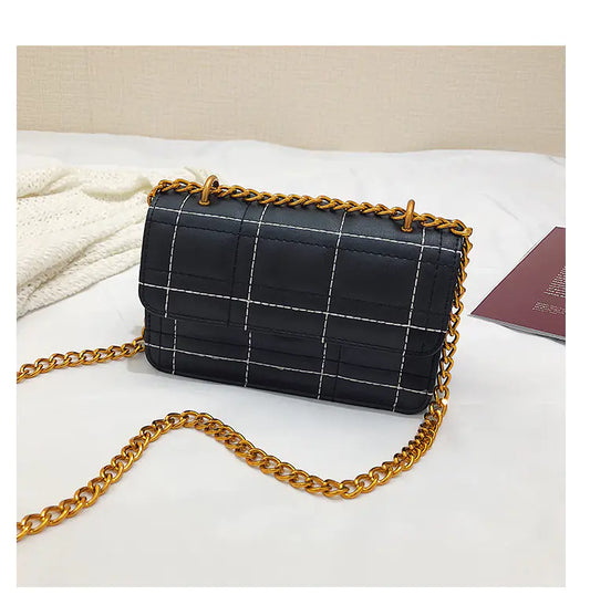 Vintage Chic Checkered Crossbody
