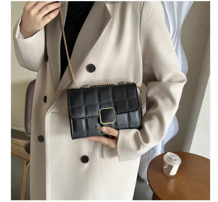 Vintage Chic Checkered Crossbody